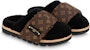 (W) Louis Vuitton Pillow 'Selip Fesyen Bulu Tiruan Monogram Nylon' Coklat 1AAM3K