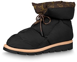 (Women) Louis Vuitton Pillow Comfort Ankle Boots 'Black with Brown' 1A8T3B (Women) Louis Vuitton Pillow Comfort Ankle Boots 'Black with Brown' 1A8T3B