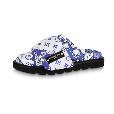 (W) LV Pillow Slide 'Blue White'