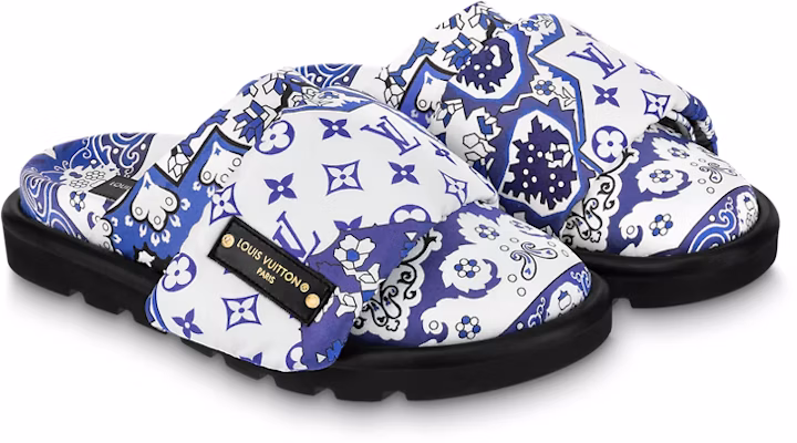 (Women) Louis Vuitton Pillow Slide 'Blue White' 1AAM50 Lookbook (Women) Louis Vuitton Pillow Slide 'Blue White' 1AAM50