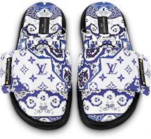Shop LOUIS VUITTON Pillow 套穿 時尚涼拖 女款 白藍