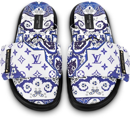 (Women) Louis Vuitton Pillow Slide 'Blue White' 1AAM50 Shop (Women) Louis Vuitton Pillow Slide 'Blue White' 1AAM50