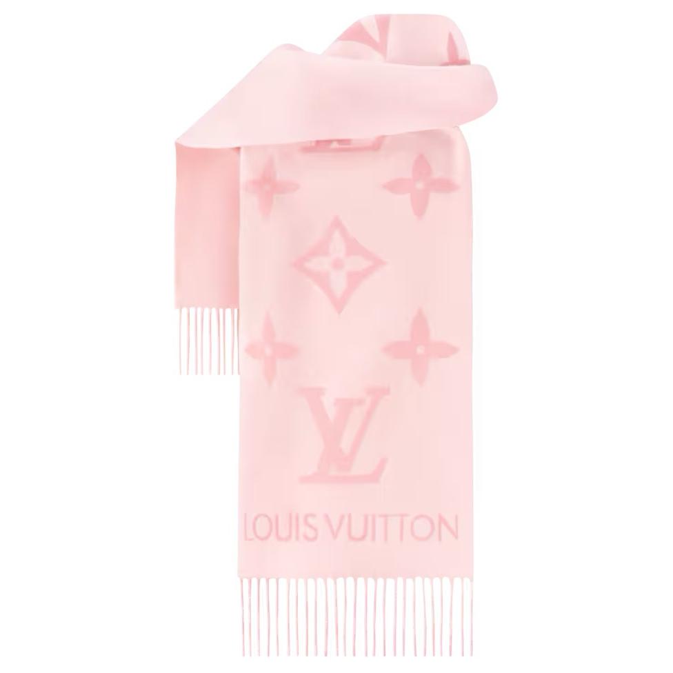 Lookbook (W) 路易威登女士粉色羊绒羊毛围巾 m96287