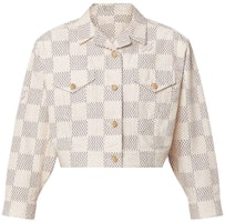 (Women) LOUIS VUITTON Pink Checkered Denim Jacket Fashion. 1A9LD0 (Women) LOUIS VUITTON Pink Checkered Denim Jacket Fashion. 1A9LD0