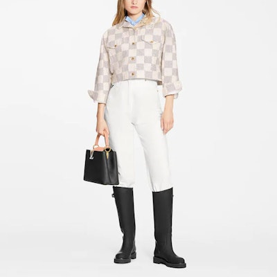 (W) LOUIS VUITTON Jaket Denim Kotak-Kotak Pink Fashion. 1A9LD0 Lookbook (W) LOUIS VUITTON Jaket Denim Kotak-Kotak Pink Fashion. 1A9LD0