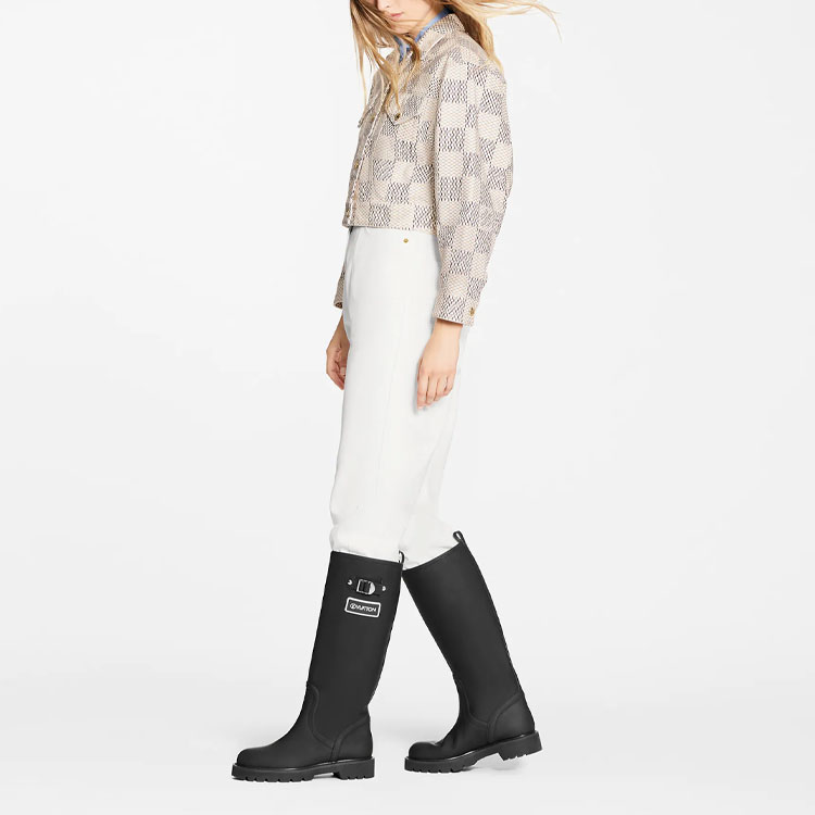 Shop (W) LOUIS VUITTON Jaket Denim Kotak-Kotak Pink Fashion. 1A9LD0