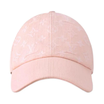 (Women) Louis Vuitton Pink Cotton Original Design Baseball Cap M7944L