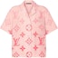 Buy (Women) LOUIS VUITTON Pink Logo Print Cuban Collar Short Sleeve Shirt Women. 1A8RLM