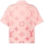 Lookbook (Women) LOUIS VUITTON Pink Logo Print Cuban Collar Short Sleeve Shirt Women. 1A8RLM