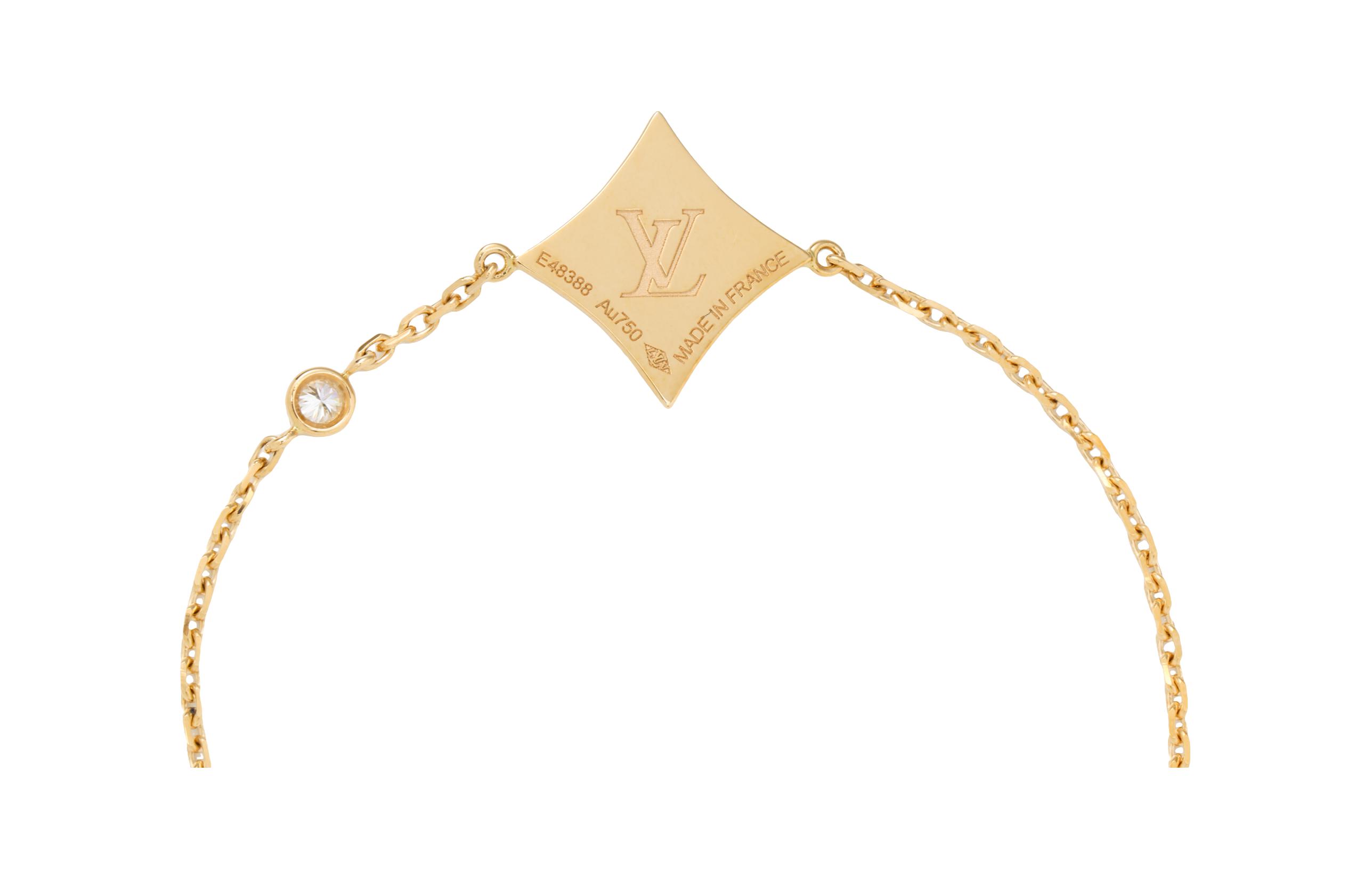 Purchase (W) 루이비통 핑크 자개 & 다이아몬드 18K 로즈 골드 팔찌 Q95538