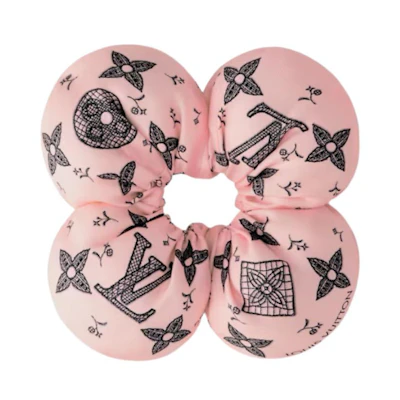 (Women) LOUIS VUITTON Pink Silk Hair Tie/Scrunchie for Women. M96840