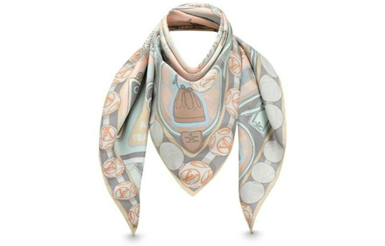 (Women) Louis Vuitton Pink Silk Pinball LV Scarf M70784 圖 4