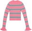 Lookbook (W) 路易威登粉色条纹喇叭袖羊毛开衫毛衣 1A9MU6