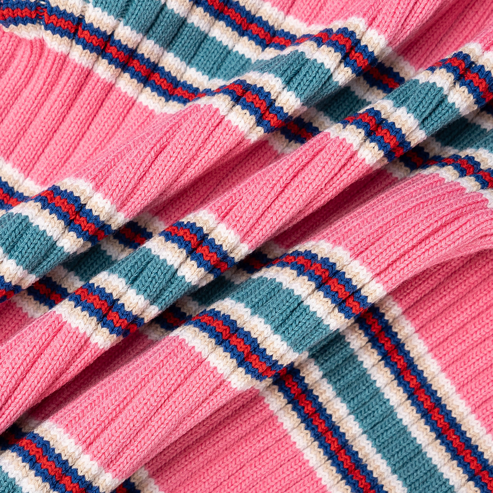 Cheap (W) 路易威登粉色条纹喇叭袖羊毛开衫毛衣 1A9MU6