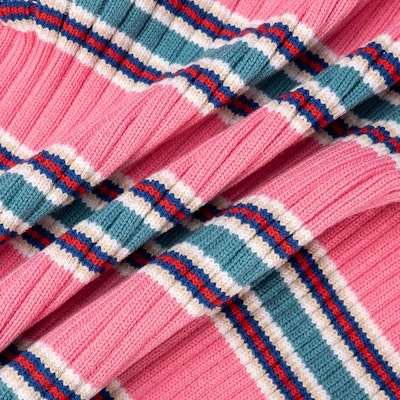 (W) 路易威登粉色条纹喇叭袖羊毛开衫毛衣 1A9MU6 Cheap (W) 路易威登粉色条纹喇叭袖羊毛开衫毛衣 1A9MU6