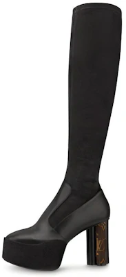 (Women) Louis Vuitton Podium High Boot 'Goat Suede Black' 1A7U7B Buy (Women) Louis Vuitton Podium High Boot 'Goat Suede Black' 1A7U7B