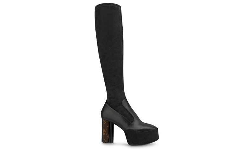 Order (Women) Louis Vuitton Podium High Boot 'Goat Suede Black' 1A7U7B