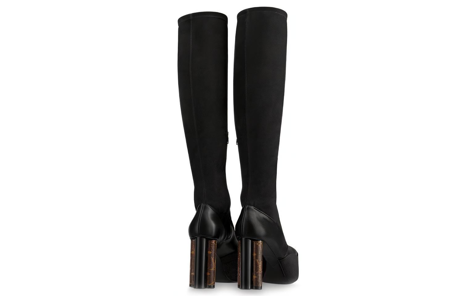 Shop (Women) Louis Vuitton Podium High Boot 'Goat Suede Black' 1A7U7B