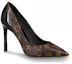 Order LOUIS VUITTON 皮革 尖頭襪套 細跟 高筒鞋 10cm 女款 黑色