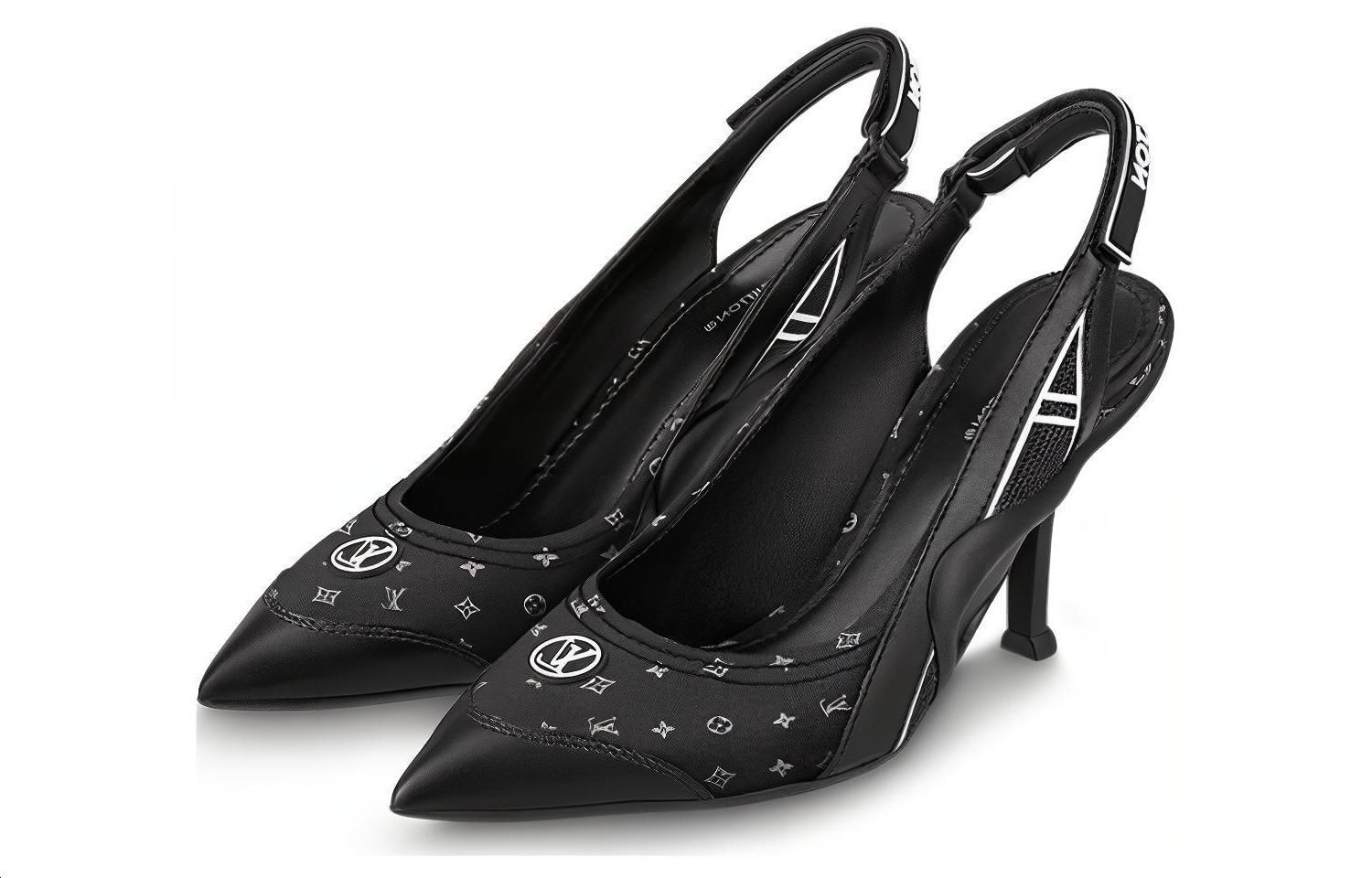 Shop (W) Louis Vuitton Tacón de Aguja Punta Fina 9cm 'Negro' 1ABH9L