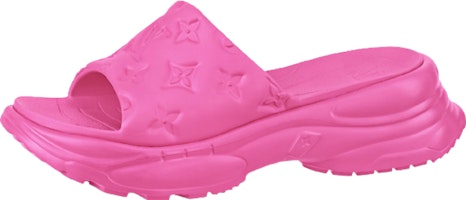 (Women) Louis Vuitton Pool 55 Line 'Purple Rubber Thick Sole Slides' 1AB3E2 (Women) Louis Vuitton Pool 55 Line 'Purple Rubber Thick Sole Slides' 1AB3E2