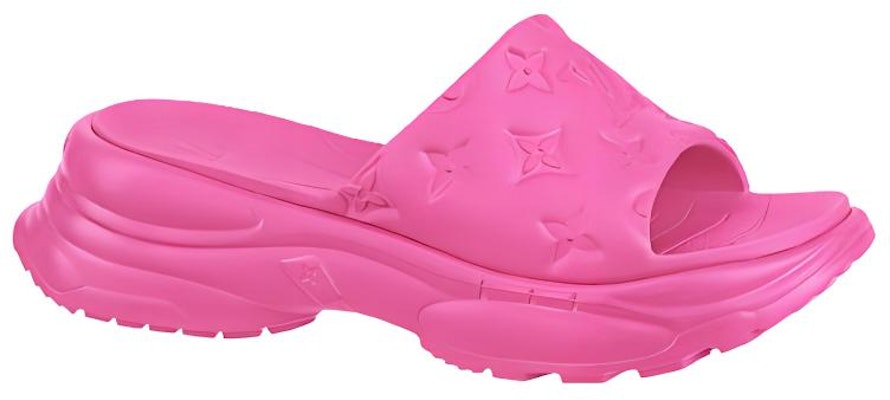 (Women) Louis Vuitton Pool 55 Line 'Purple Rubber Thick Sole Slides' 1AB3E2 Order (Women) Louis Vuitton Pool 55 Line 'Purple Rubber Thick Sole Slides' 1AB3E2