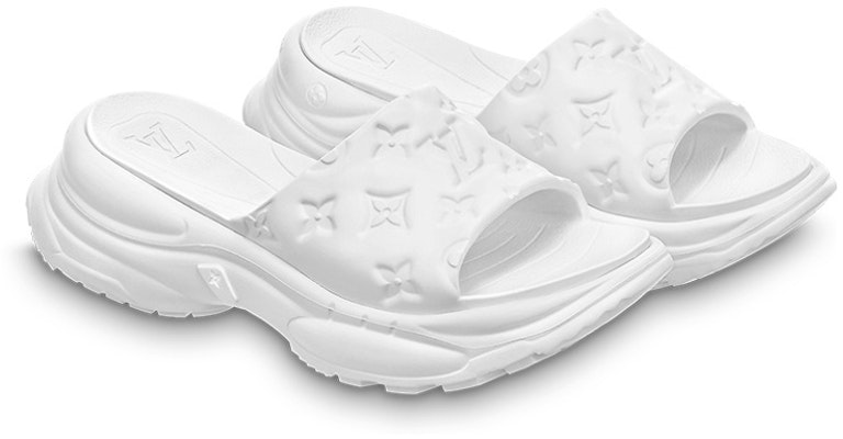 (Women) Louis Vuitton Pool 55 Line 'Rubber Platform Slide White' 1AB3FY Lookbook (Women) Louis Vuitton Pool 55 Line 'Rubber Platform Slide White' 1AB3FY