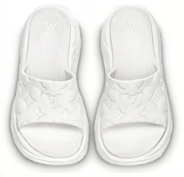 Shop (W) 路易威登 泳池 55 本白色橡胶厚底凉鞋 1AB3FY