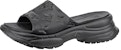 (W) Selipar Platform Louis Vuitton Pool 55 Rubber 'Hitam' 1AB3DL