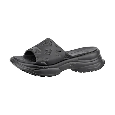 (W) LV Pool 55 Line Rubber Platform Slide 'Black'
