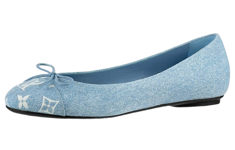 (Women) Louis Vuitton Pool Pillow Ballet Shoes 'Blue with Tip Monogram' 1AB1LD