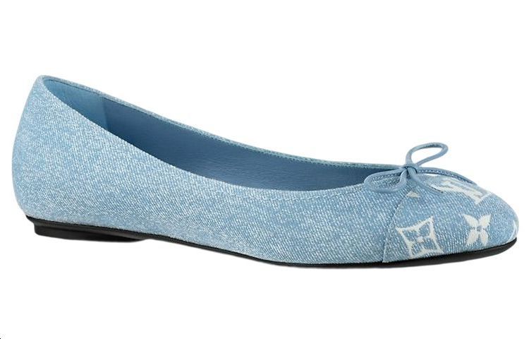 Order (W) Louis Vuitton Chaussures Ballet Pool Pillow ''Bleu avec Monogramme Pointe'' 1AB1LD