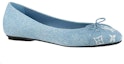 Order (W) Kasut Balerina Louis Vuitton Pool Pillow 'Biru dengan Monogram Ujung' 1AB1LD