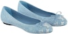 (W) Kasut Balerina Louis Vuitton Pool Pillow 'Biru dengan Monogram Ujung' 1AB1LD