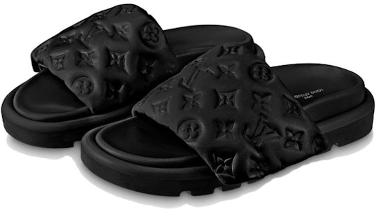 路易威登池畔枕頭舒適時尚休閒拖鞋 女款 黑色 Shop 路易威登池畔枕頭舒適時尚休閒拖鞋 女款 黑色
