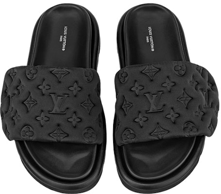 (Women) Louis Vuitton Pool Pillow Comfort 'Black' 1AA1EG Sizing (Women) Louis Vuitton Pool Pillow Comfort 'Black' 1AA1EG