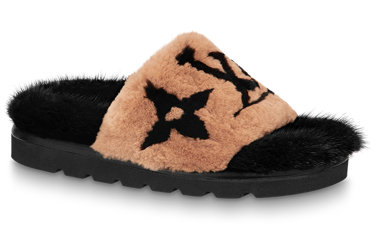 Order (W) Louis Vuitton Sandal Bantal Kenyamanan 'Hitam Cokelat' 1A9BZR