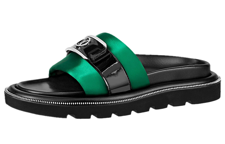 (Women) Louis Vuitton Pool Pillow Comfort 'Black Green' 1AA0SX