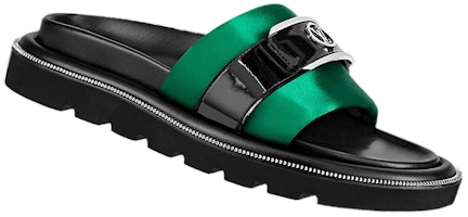 路易威登 Pool Pillow Comfort 平底涼拖 女款 黑綠色 Order 路易威登 Pool Pillow Comfort 平底涼拖 女款 黑綠色