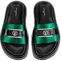 路易威登 Pool Pillow Comfort 平底涼拖 女款 黑綠色 Purchase 路易威登 Pool Pillow Comfort 平底涼拖 女款 黑綠色