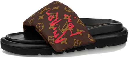 (Women) Louis Vuitton Pool Pillow Comfort 'Brown Graffiti' 1A96N6 (Women) Louis Vuitton Pool Pillow Comfort 'Brown Graffiti' 1A96N6