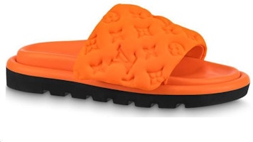 路易威登 Pool Pillow Comfort 织物 平底 套穿 时尚凉拖 女款 橙色 Order 路易威登 Pool Pillow Comfort 织物 平底 套穿 时尚凉拖 女款 橙色