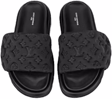 路易威登 Pool Pillow Comfort 织物 平底 套穿 时尚凉拖 女款 黑色 Shop 路易威登 Pool Pillow Comfort 织物 平底 套穿 时尚凉拖 女款 黑色