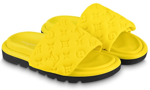 (W) Louis Vuitton Sandalia Acolchada de Piscina 'Amarilla' 1AB1MX Lookbook (W) Louis Vuitton Sandalia Acolchada de Piscina 'Amarilla' 1AB1MX