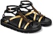 (W) Sandal Keselesaan Bantal Kolam Louis Vuitton 'Hitam Emas' 1A9CCL