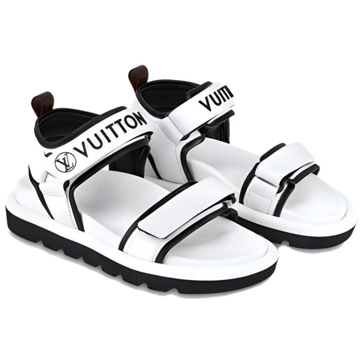 Shop (W) ルイ・ヴィトン プールピローサンダル (白) 1A9OW6