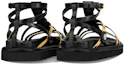 Shop (W) Sandal Keselesaan Bantal Kolam Louis Vuitton 'Hitam Emas' 1A9CCL