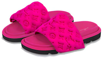 Shop 路易威登 Pool Pillow Line Mule 平底套穿時尚涼拖 女款 紫色
