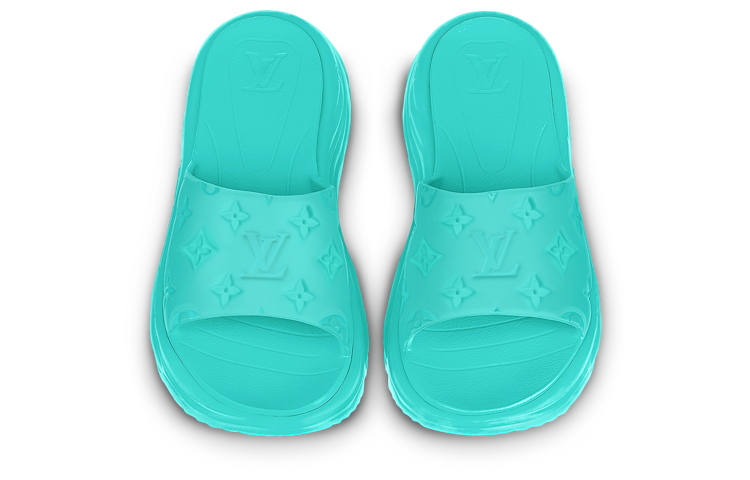 Shop (W) Louis Vuitton Pool Slide 55 Line 'Hijau Mint' 1AB3EJ