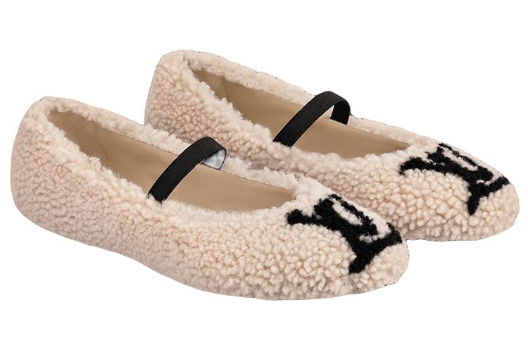 Shop (Women) Louis Vuitton Popi Flat 'Beige Wool' 1A9C95